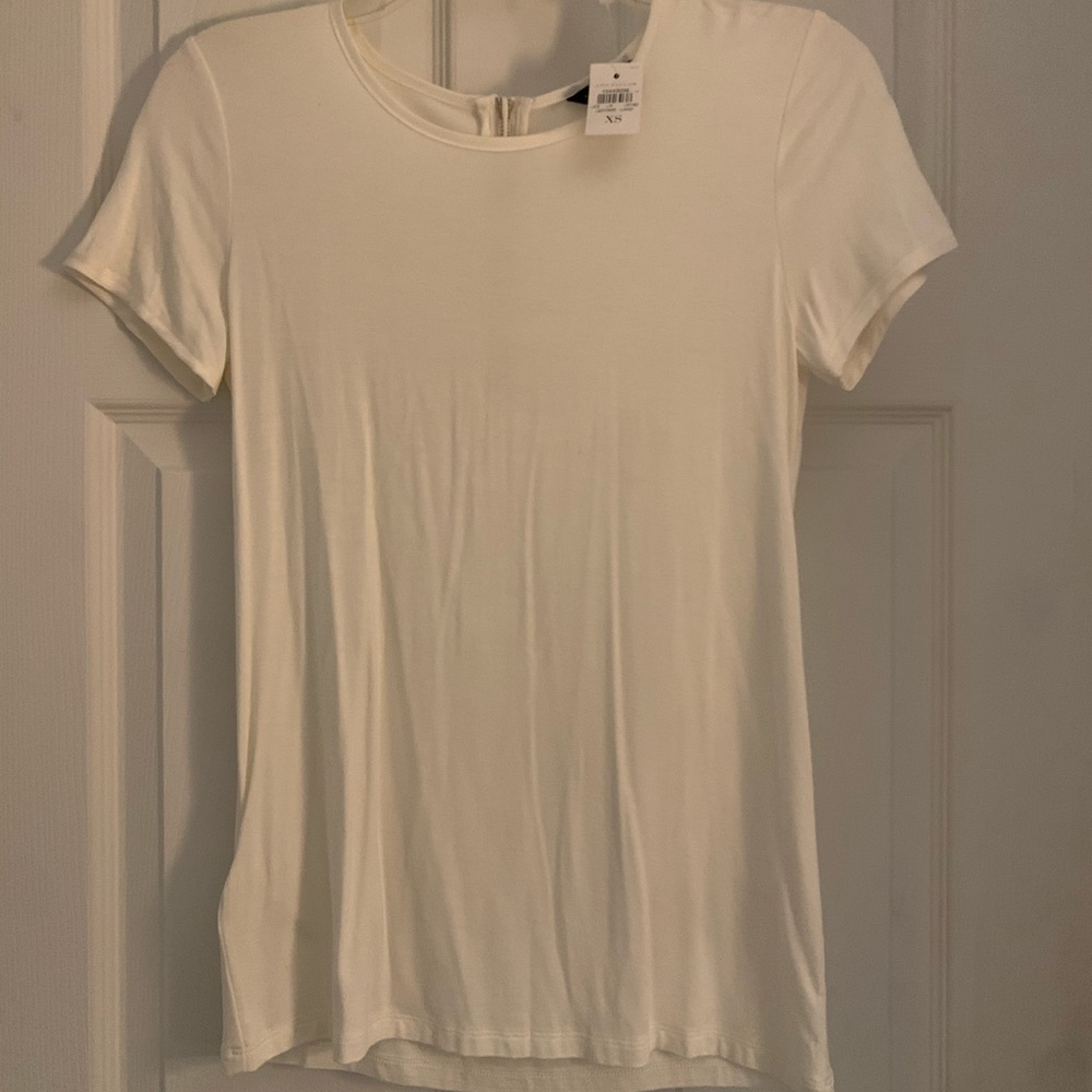 Ann Taylor White Short Sleeve Tee